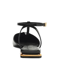 Allure Patent Leather T-Strap Flat Sandals