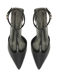 Allure Patent Leather T-Strap Flat Sandals