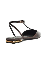 Allure Tortoiseshell Patent Leather T-Strap Flat Sandals