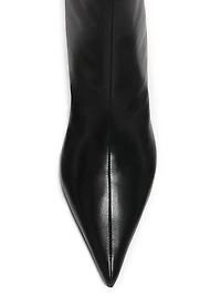 Maryann 90MM Leather Curved Stiletto Booties
