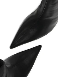 Maryann 90MM Leather Curved Stiletto Booties