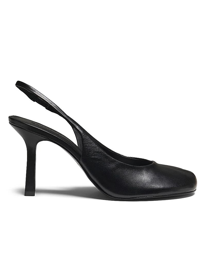 Brigitte Sling 95MM Leather Slingback Pumps