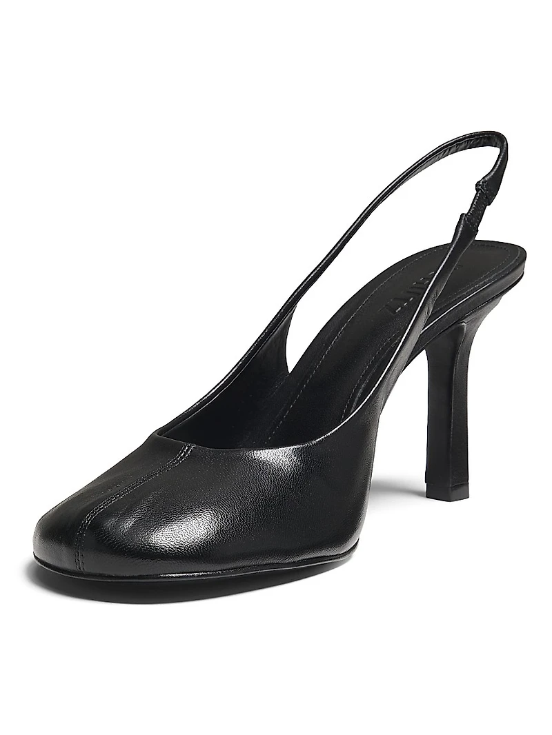 Brigitte Sling 95MM Leather Slingback Pumps