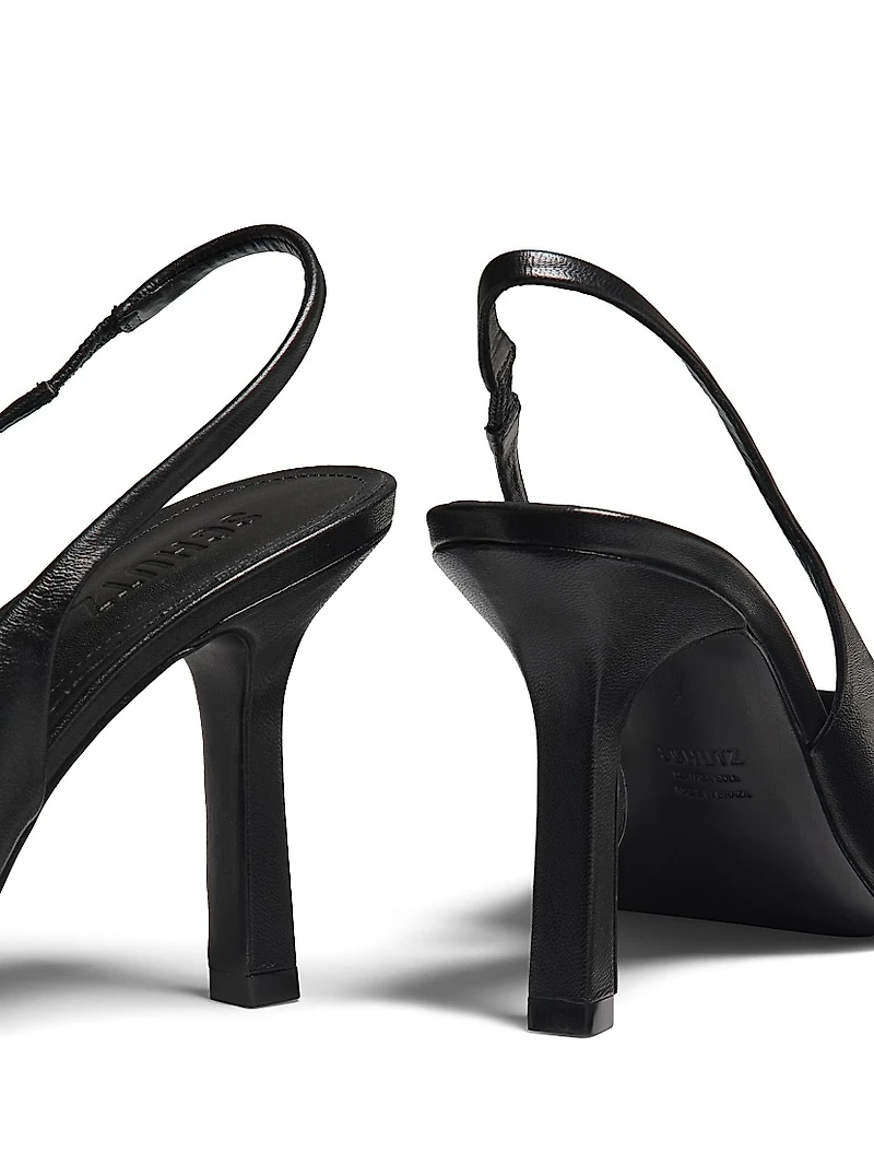 Brigitte Sling 95MM Leather Slingback Pumps