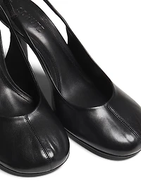 Brigitte Sling 95MM Leather Slingback Pumps