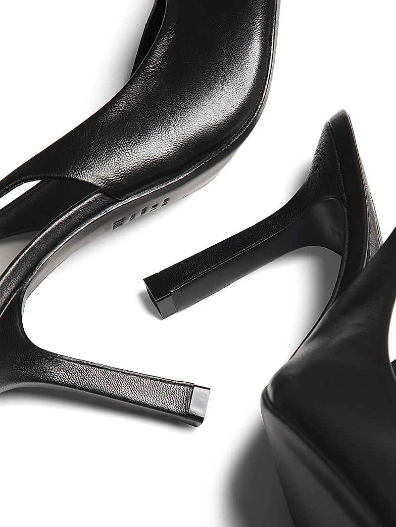 Brigitte Sling 95MM Leather Slingback Pumps