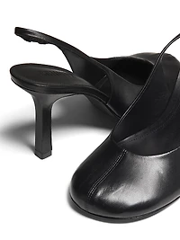Brigitte Sling 95MM Leather Slingback Pumps