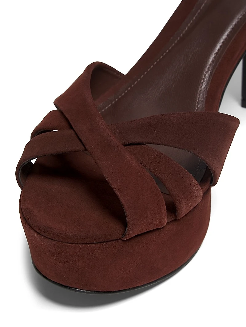 Keefa 100MM Suede Platform Sandals