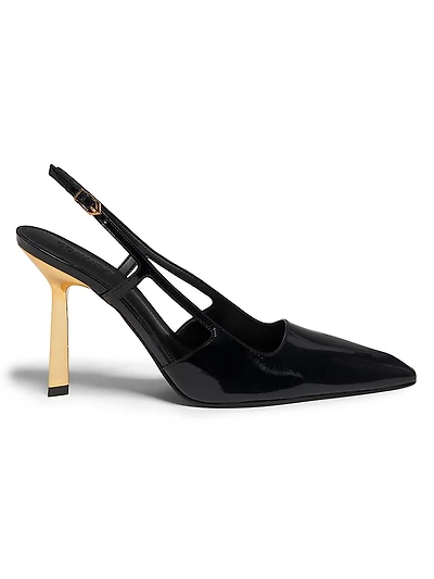 Sophia 100MM Patent Leather Slingback Pumps