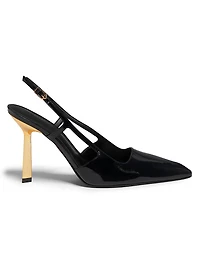 Sophia 100MM Patent Leather Slingback Pumps