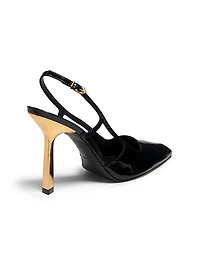 Sophia 100MM Patent Leather Slingback Pumps
