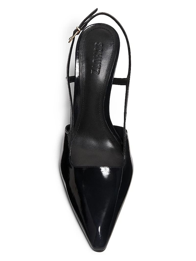 Sophia 100MM Patent Leather Slingback Pumps