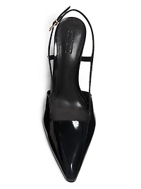 Sophia 100MM Patent Leather Slingback Pumps