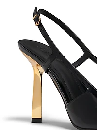 Sophia 100MM Patent Leather Slingback Pumps