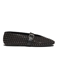 Eiza Shine Studded Nubuck Ballet Flats