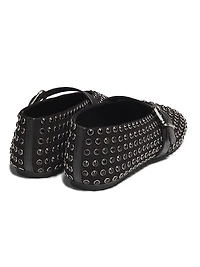 Eiza Shine Studded Nubuck Ballet Flats