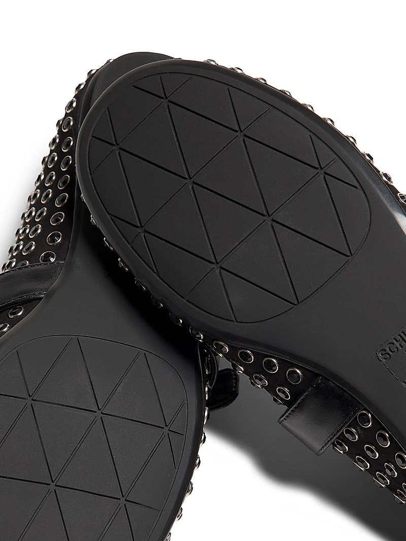 Eiza Shine Studded Nubuck Ballet Flats