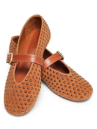 Eiza Shine Studded & Suede Ballet Flats