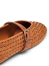 Eiza Shine Studded & Suede Ballet Flats