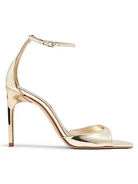 Scarlett 100MM Metallic Leather Stiletto Sandals