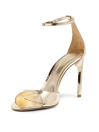 Scarlett 100MM Metallic Leather Stiletto Sandals