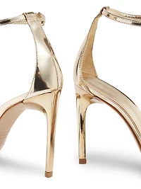 Scarlett 100MM Metallic Leather Stiletto Sandals