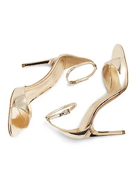 Scarlett 100MM Metallic Leather Stiletto Sandals
