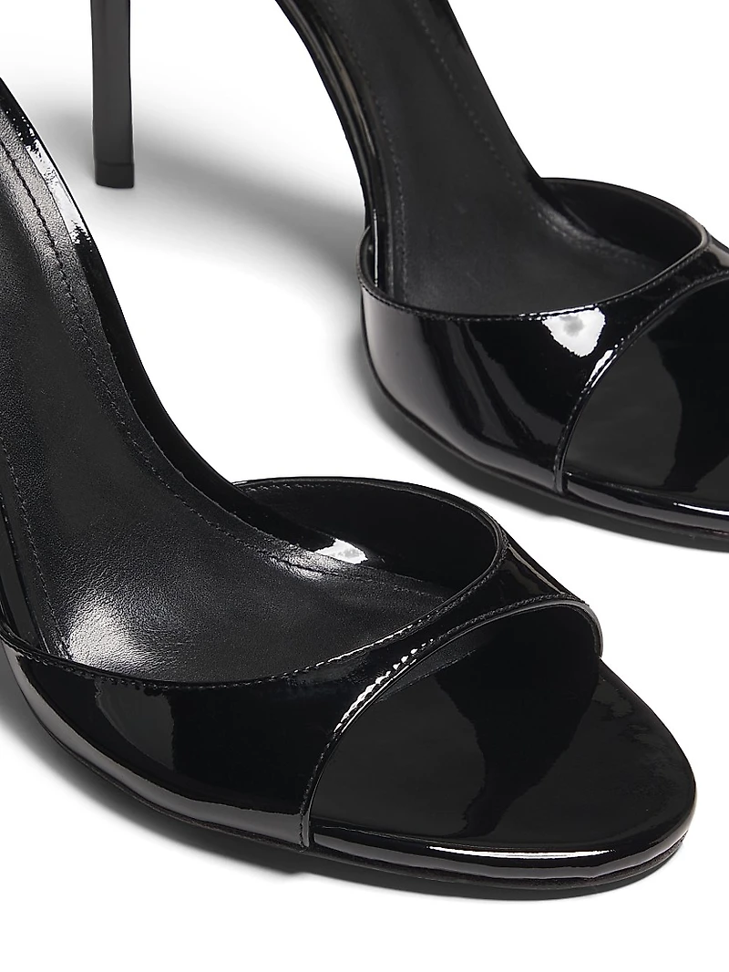Scarlett 100MM Patent Leather Stiletto Sandals