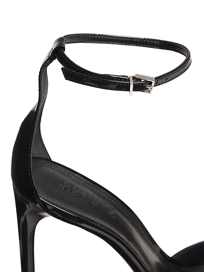 Scarlett 100MM Patent Leather Stiletto Sandals
