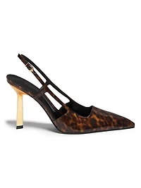 Sophia 100MM Printed Patent Leather Pumps