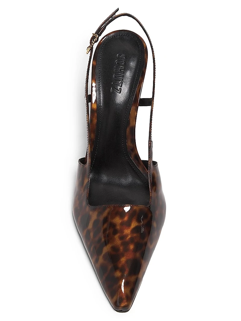 Sophia 100MM Printed Patent Leather Pumps