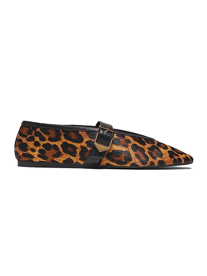 Courtney Printed Calf Hair Ballet Flats