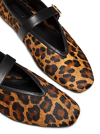 Courtney Printed Calf Hair Ballet Flats
