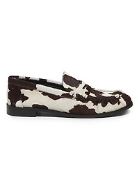 Tyche Printed Calf Hair Penny Loafers