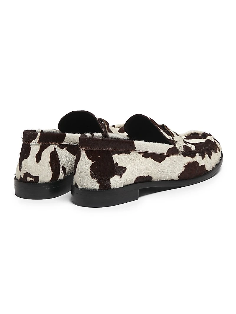 Tyche Printed Calf Hair Penny Loafers