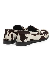 Tyche Printed Calf Hair Penny Loafers