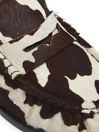 Tyche Printed Calf Hair Penny Loafers