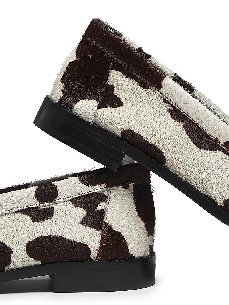 Tyche Printed Calf Hair Penny Loafers