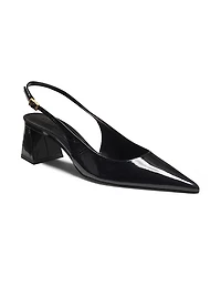 Rhonda 65MM Patent Leather Slingback Pumps