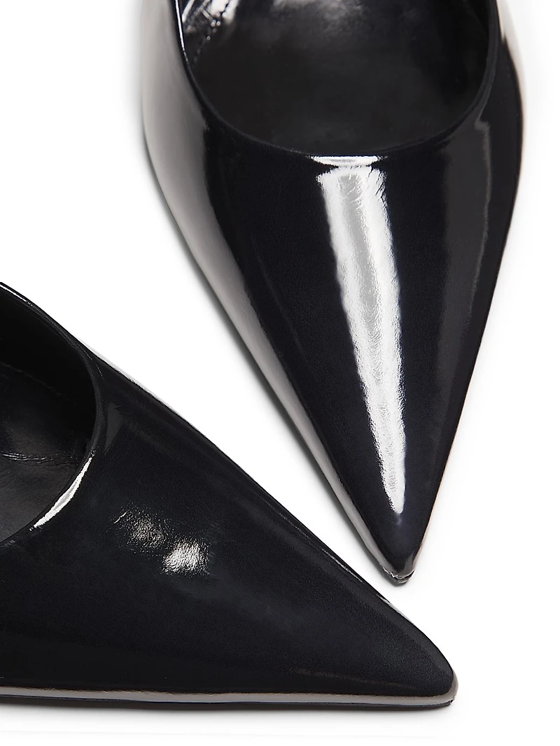 Rhonda 65MM Patent Leather Slingback Pumps