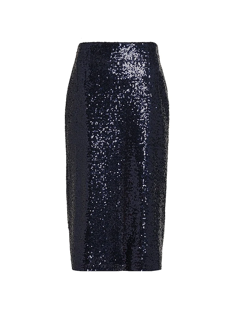 Sequin Pencil Midi-Skirt