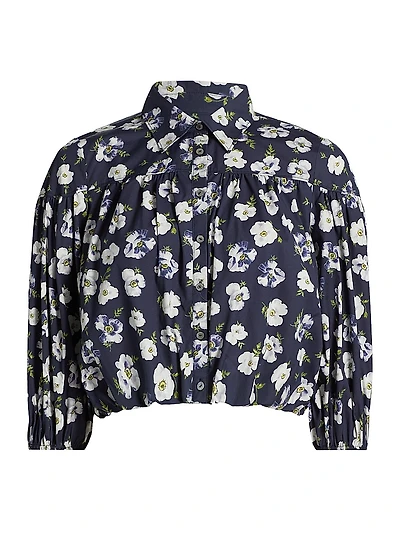 Elysa Tossed Poppies Top