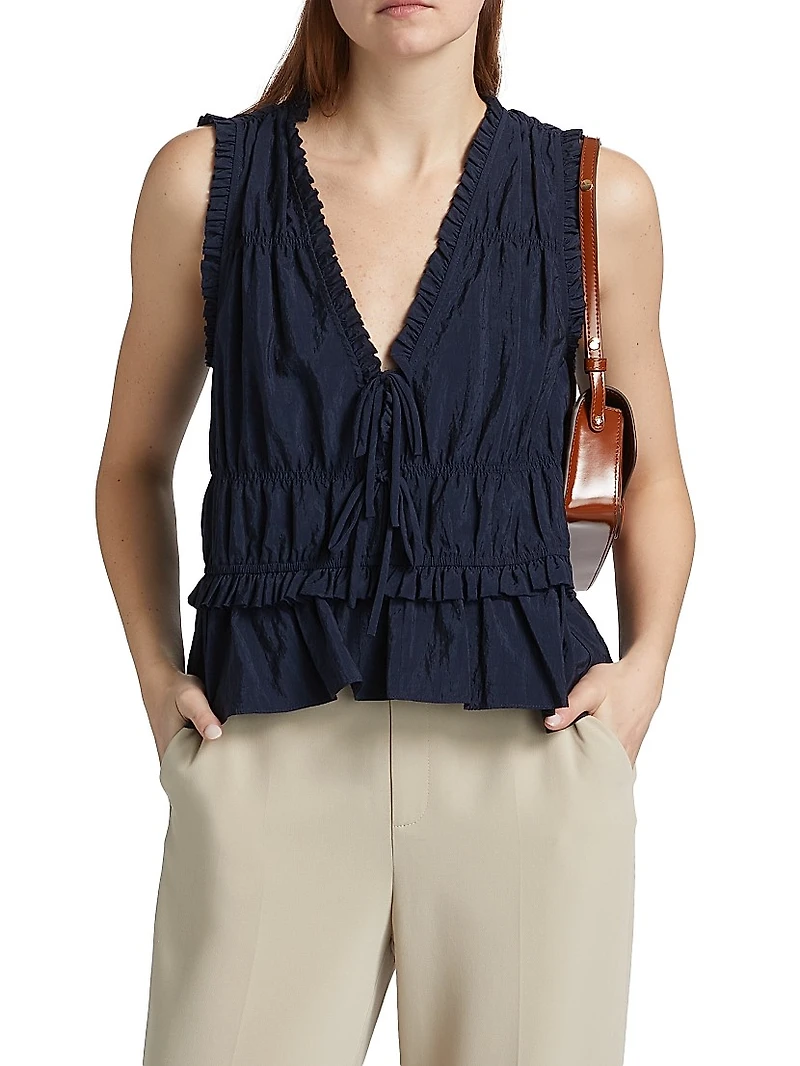 Taylum Ruffled Sleeveless Top