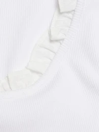 Joselle Ruffled Stretch-Cotton Tank