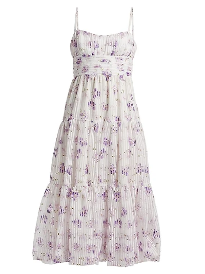 Joie Floral Empire-Waist Minidress