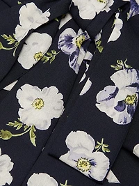 Mini Tossed Poppies Isha Sleeveless Midi-Dress