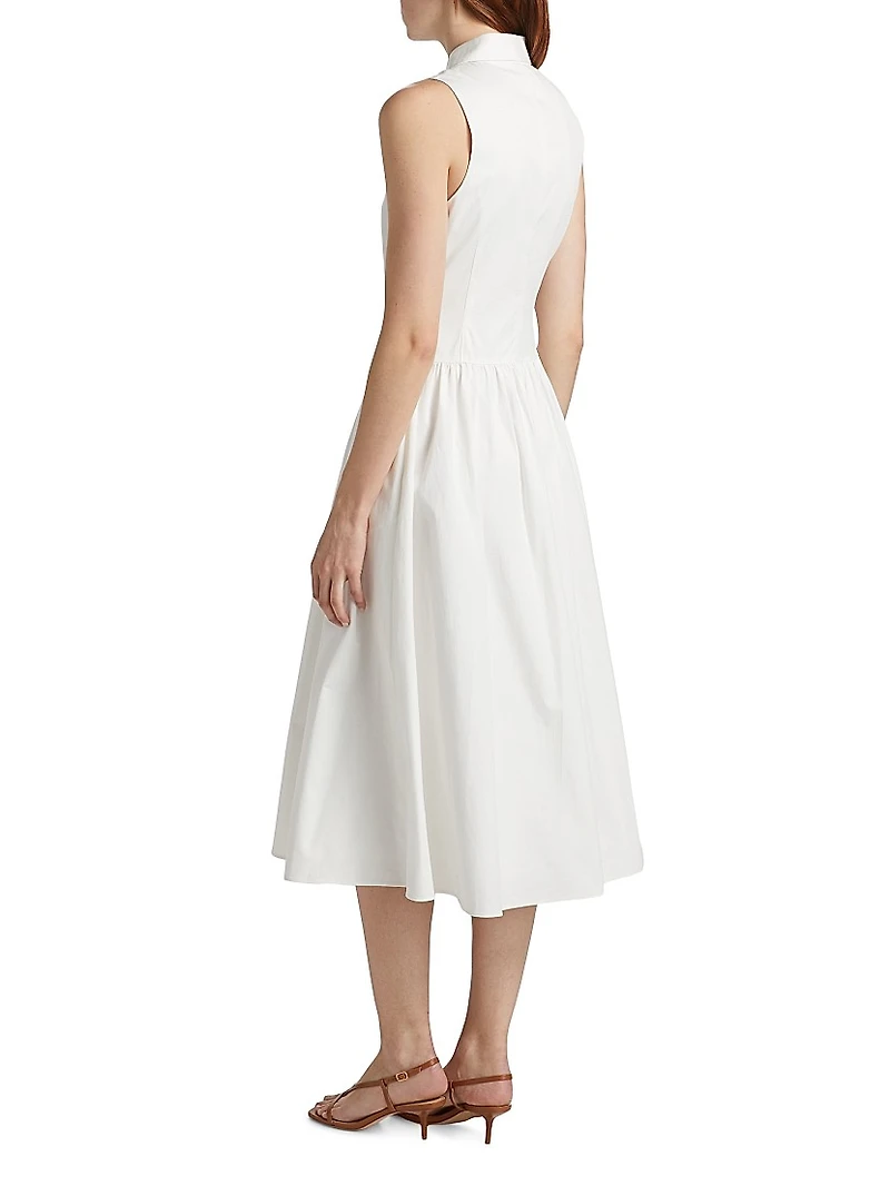 Losey Stretch-Cotton Midi-Shirtdress