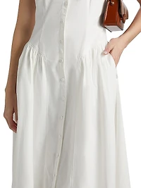 Losey Stretch-Cotton Midi-Shirtdress