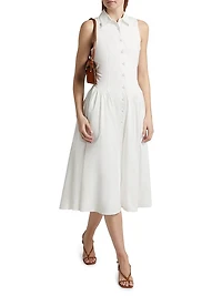Losey Stretch-Cotton Midi-Shirtdress