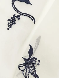 Ellah Embroidered Silk Bubble-Hem Midi-Skirt